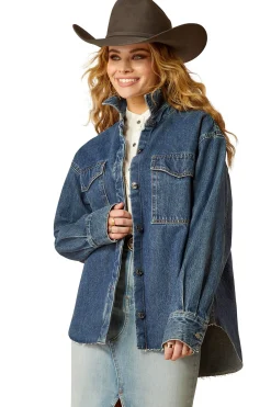 Hot Denim Shirt Jacket Women Coats & Jackets