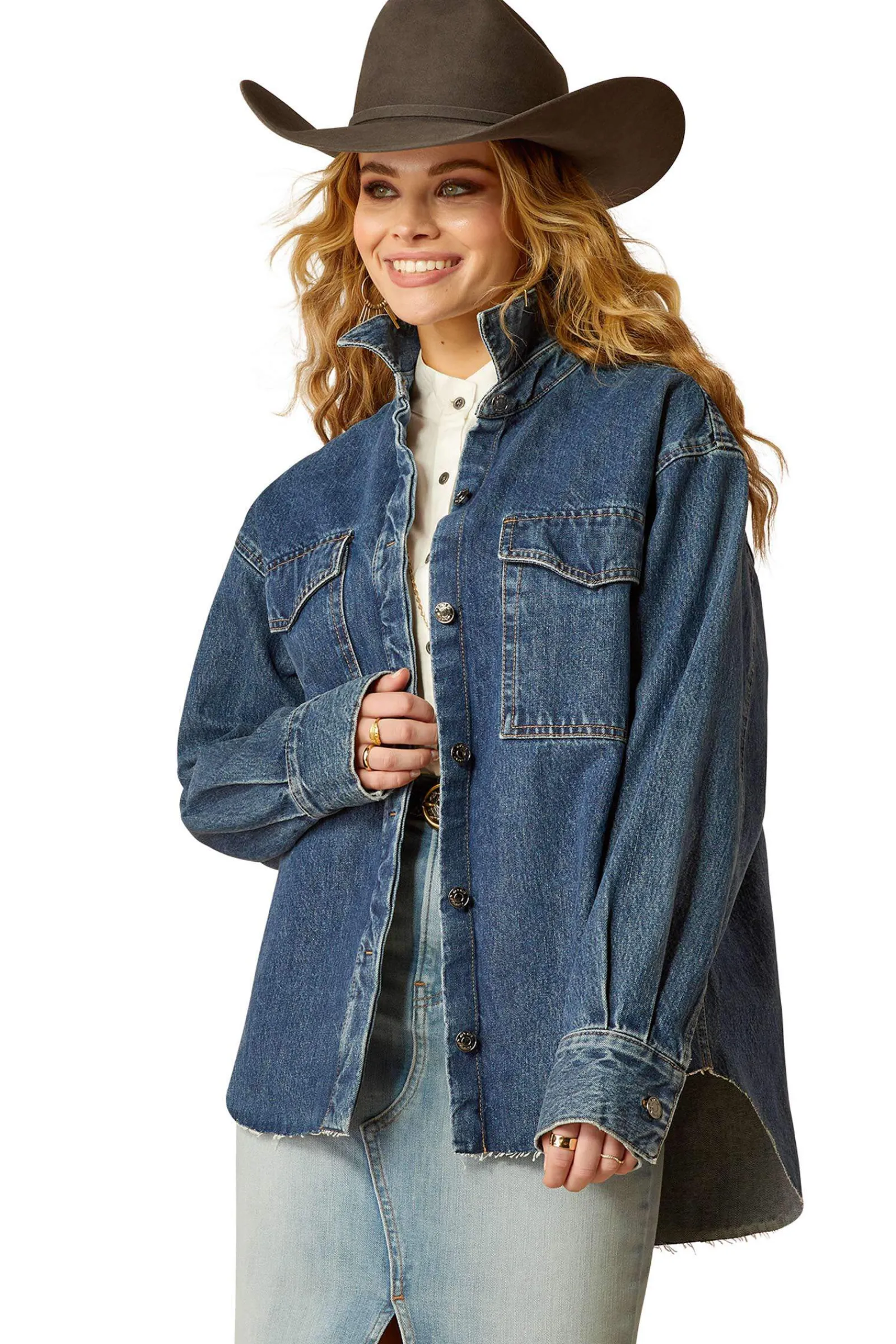 Hot Denim Shirt Jacket Women Coats & Jackets