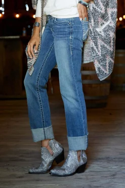 New R.E.A.L. Mid Rise Stretch Icon Stackable Straight Leg Jeans Western|Jodhpurs