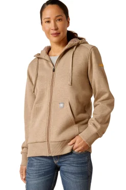 Fashion Rebar All-Weather Sherpa Full Zip Hoodie Women Riding Jumpers & Fleeces