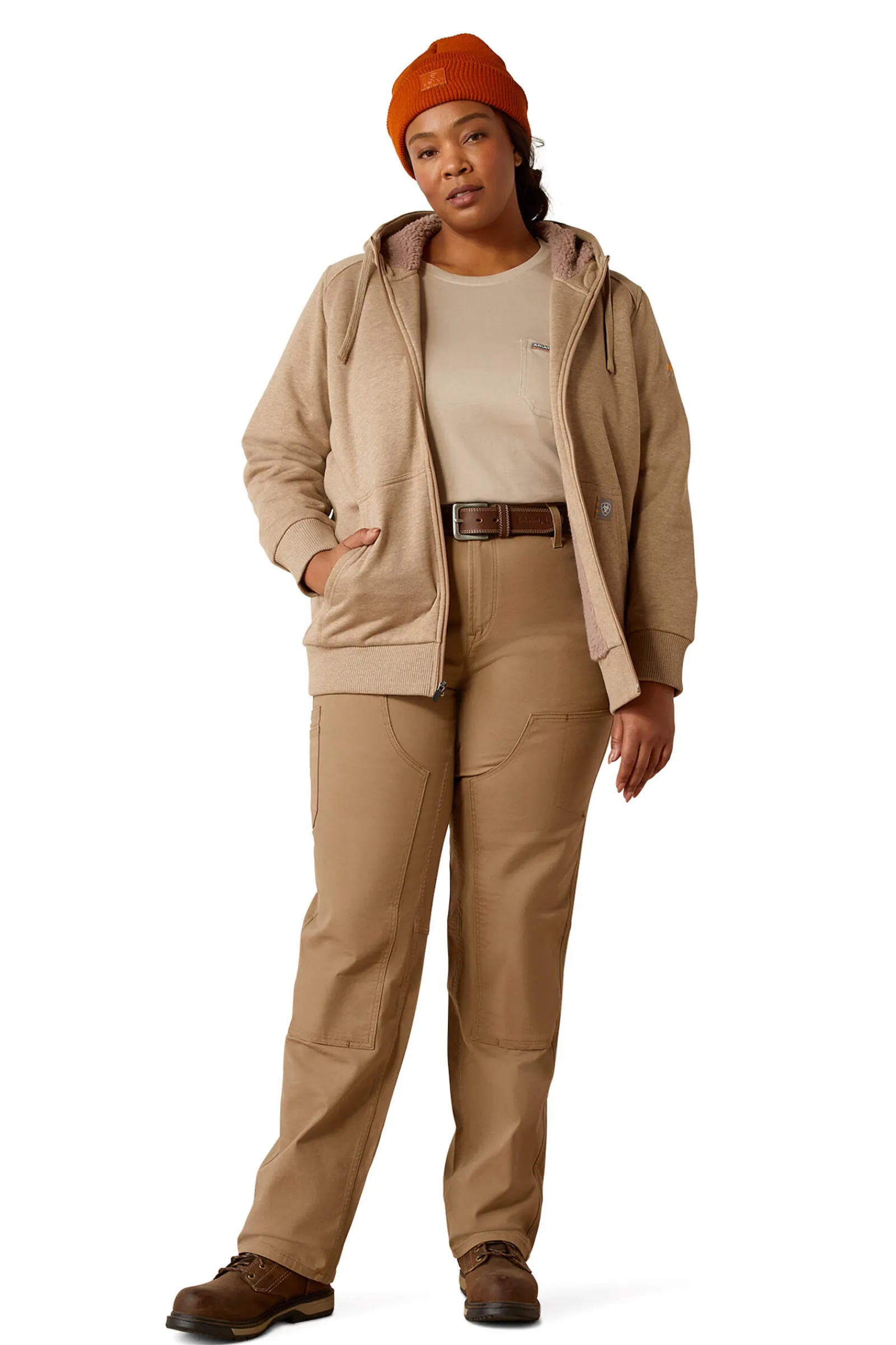 Fashion Rebar All-Weather Sherpa Full Zip Hoodie Women Riding Jumpers & Fleeces