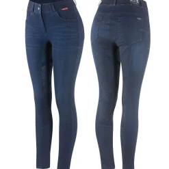 Clearance B Vertigo Elle Full Seat Breeches Denim with silicone grip for Woman Full Seat Breeches
