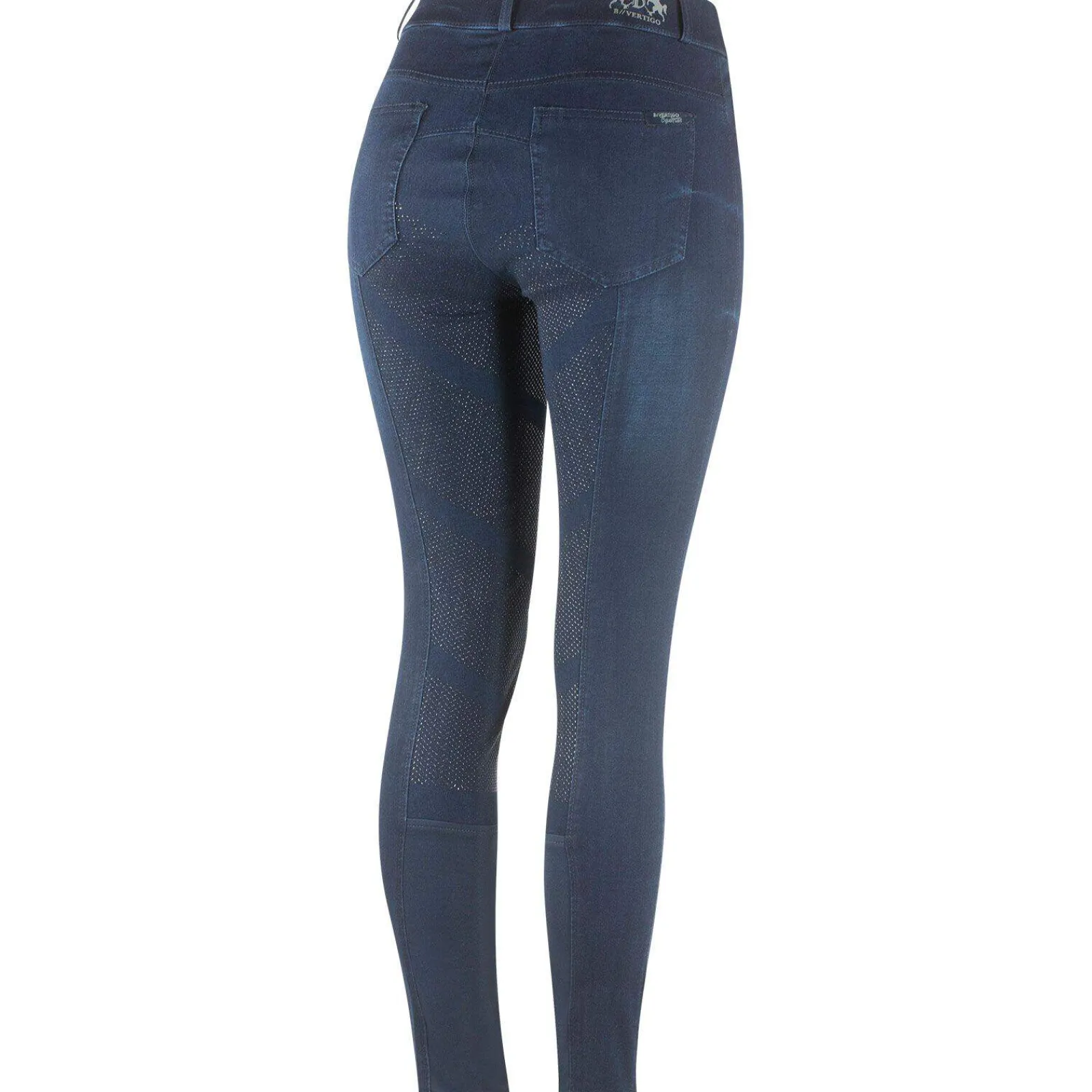 Clearance B Vertigo Elle Full Seat Breeches Denim with silicone grip for Woman Full Seat Breeches