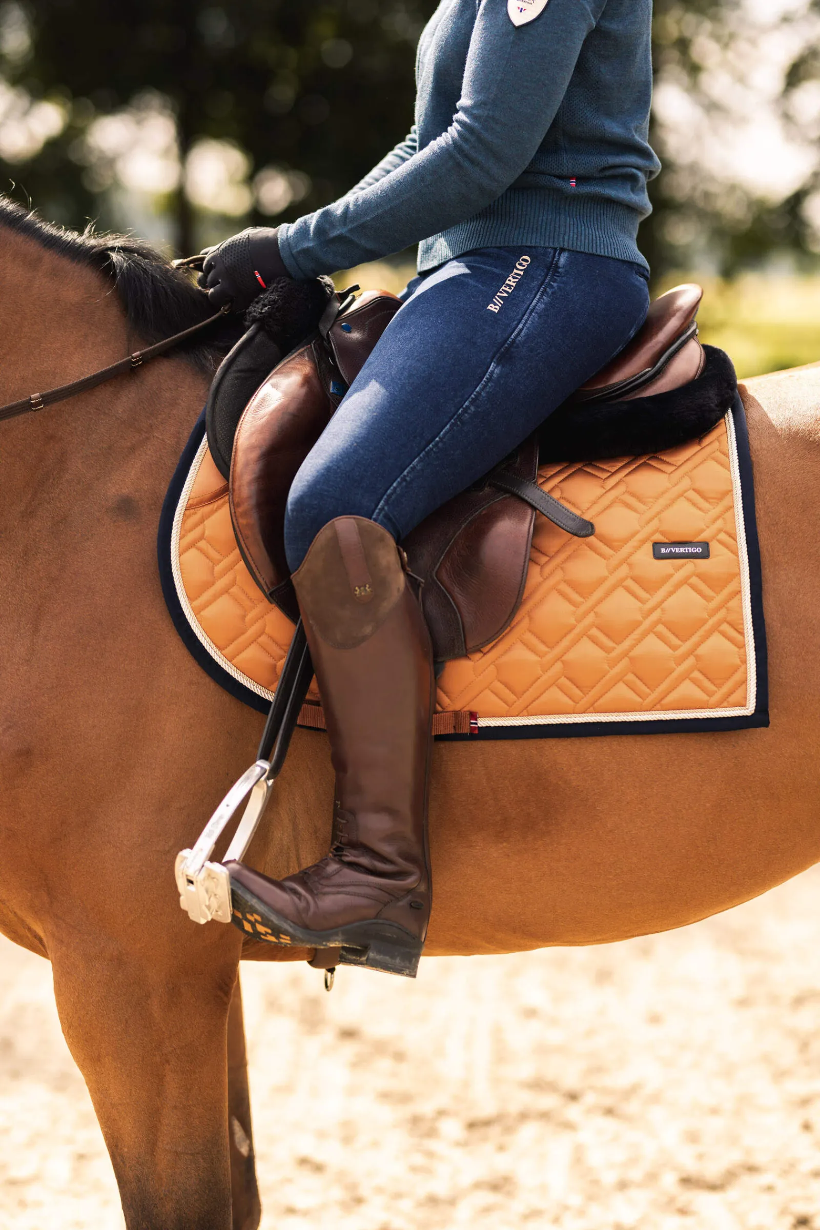 Sale B Vertigo Evolve Jumping Saddle Pad with Anti-Slip Cushion Pony Saddle Pads|All Purpose & Jumping Saddle Pads
