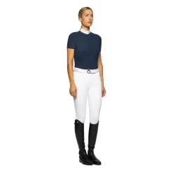 Discount Cavalleria Toscana Embroidery Short Sleeve Show Shirt Women Tops & T-shirts