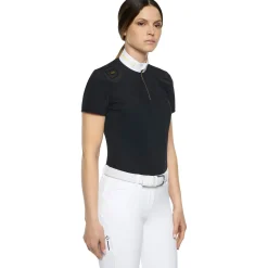 Clearance Cavalleria Toscana R-Evo Epaulet Shortsleeve Zip Polo Women Show Clothing|Tops & T-shirts
