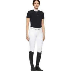 Clearance Cavalleria Toscana R-Evo Epaulet Shortsleeve Zip Polo Women Show Clothing|Tops & T-shirts