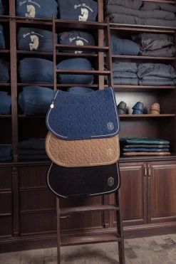 Outlet Heritage AW24 Velour Emblem All Purpose Saddle Pad Pony Saddle Pads|All Purpose & Jumping Saddle Pads