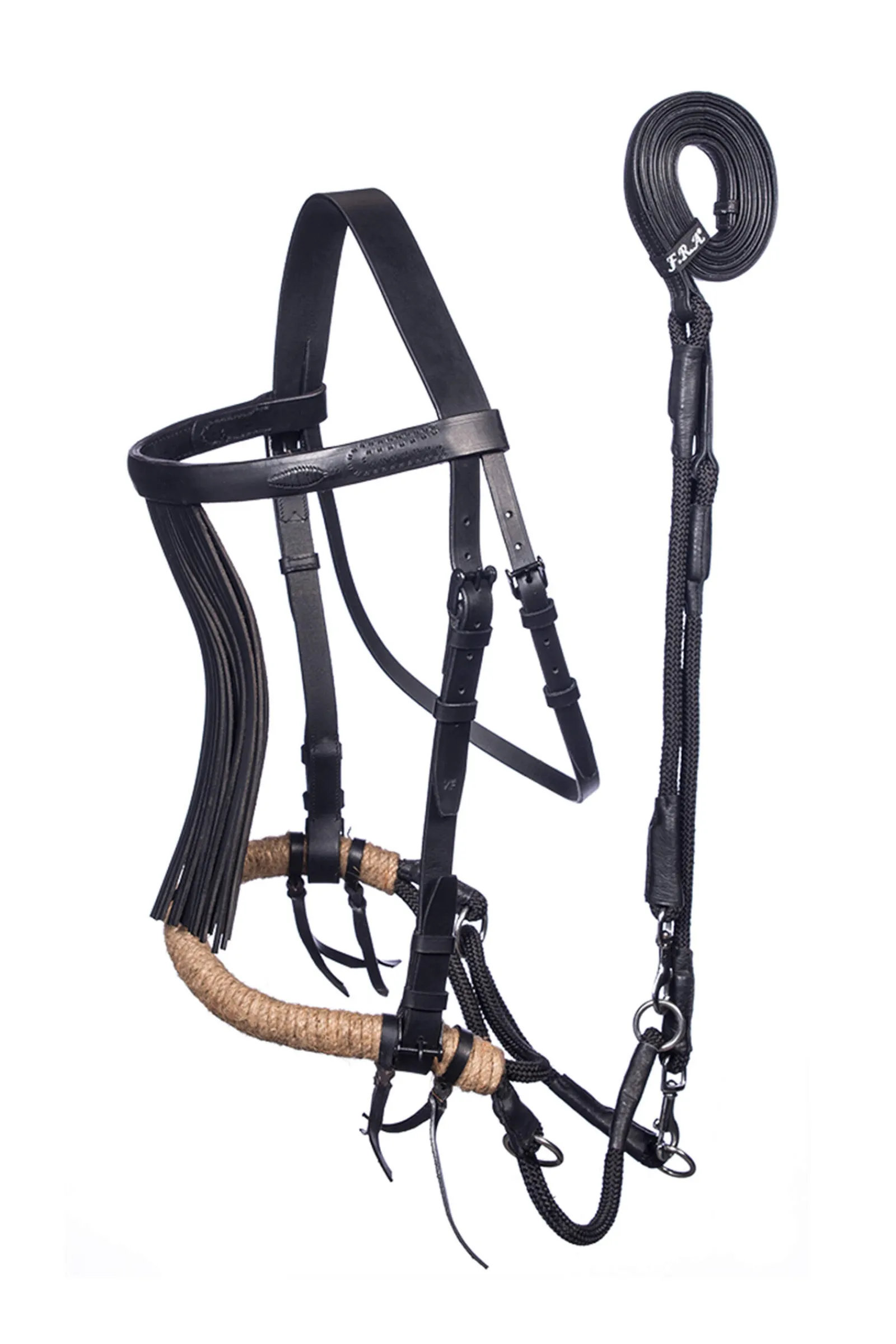 New F.R.A. Freedom Riding Articles Tinver Bitless Bridle With Reins (System 4), Shire Bridles & Nosebands