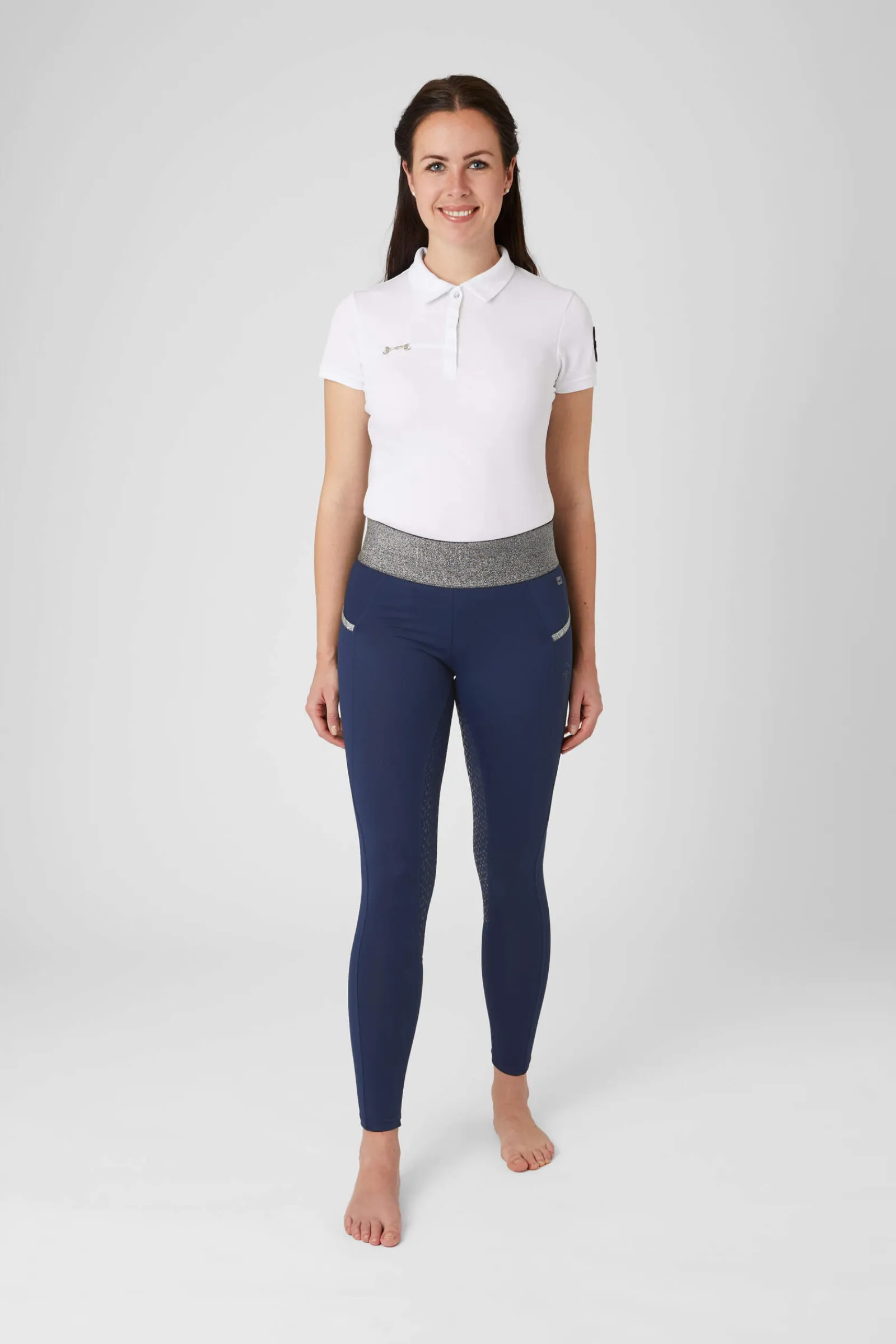 Sale Full Seat Riding Tights for Women with Glitter Waist Riding Tights