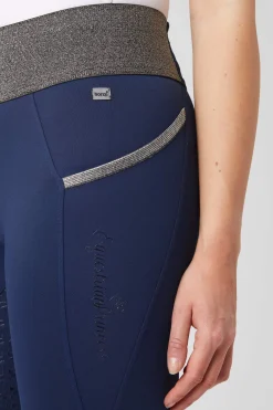 Sale Full Seat Riding Tights for Women with Glitter Waist Riding Tights