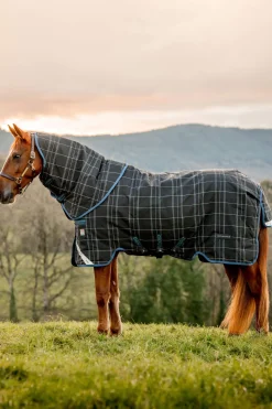 Clearance Rhino Reflectech Plus Vari-Layer Turnout Rug incl. Detachable Hood, 250g Lightweight Turnout Rugs