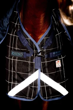Clearance Rhino Reflectech Plus Vari-Layer Turnout Rug incl. Detachable Hood, 250g Lightweight Turnout Rugs