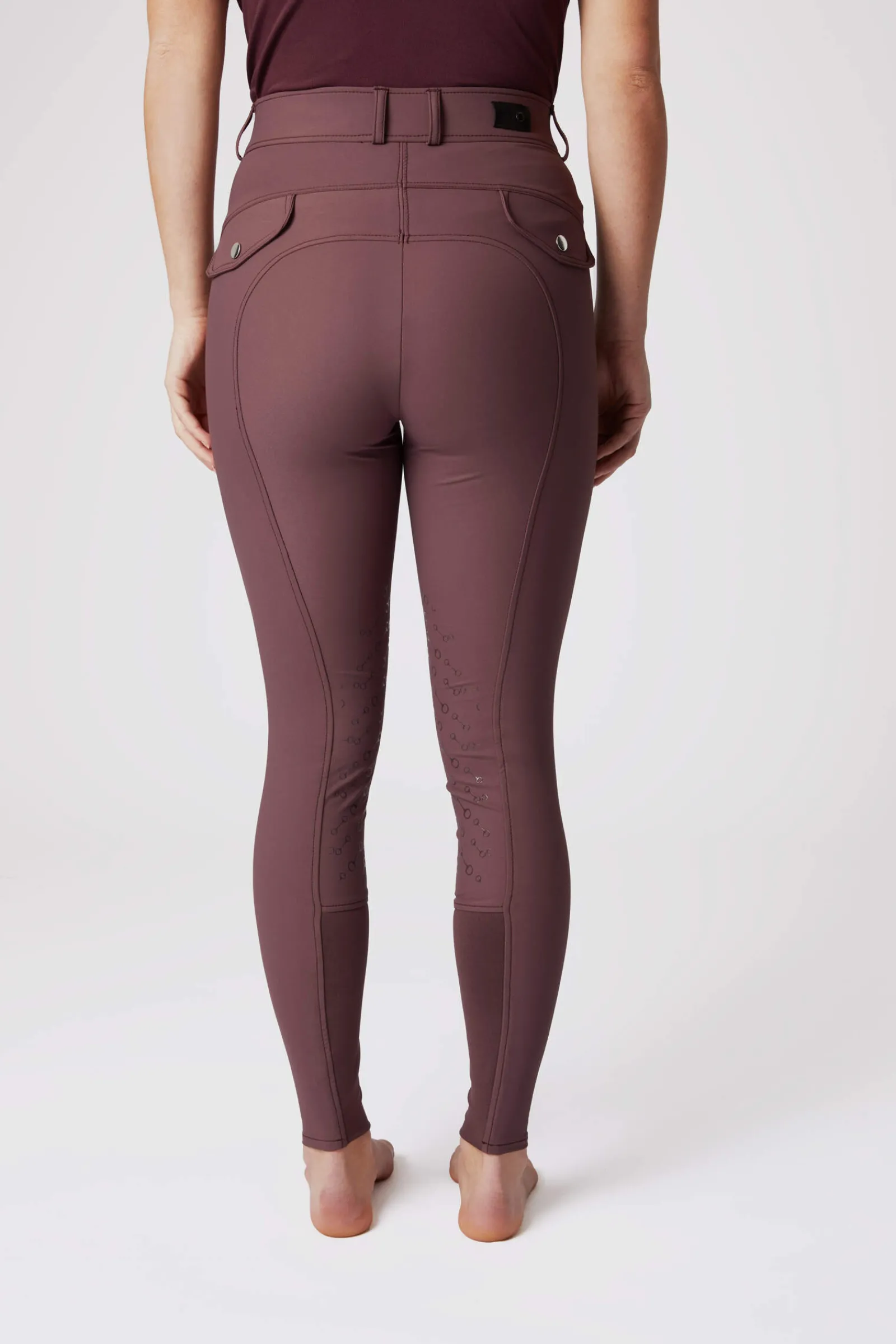 New Andrea High Waist Silicone Knee Patch Breeches for Woman Knee Patch Breeches