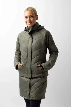 Hot Aurora Padded Parka Riding Riding Jacket with Removable Skirt Women Coats & Jackets