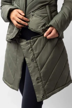 Hot Aurora Padded Parka Riding Riding Jacket with Removable Skirt Women Coats & Jackets