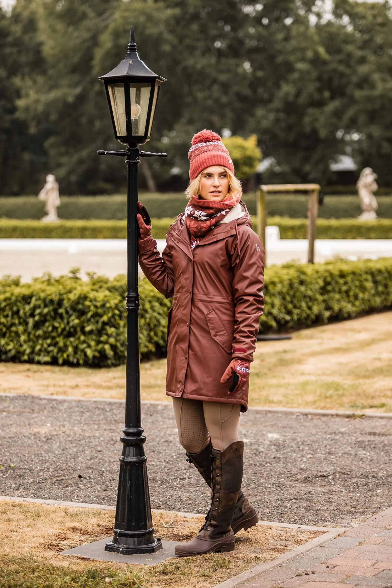Outlet Emily Knitted Tube Scarf with Fleece Lining Scarves