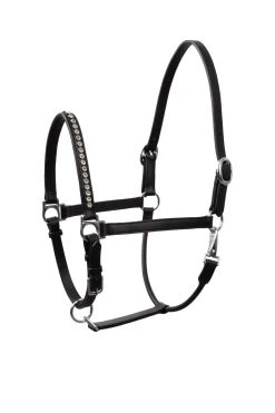 Fashion Halter with Crystals Leather Headcollars