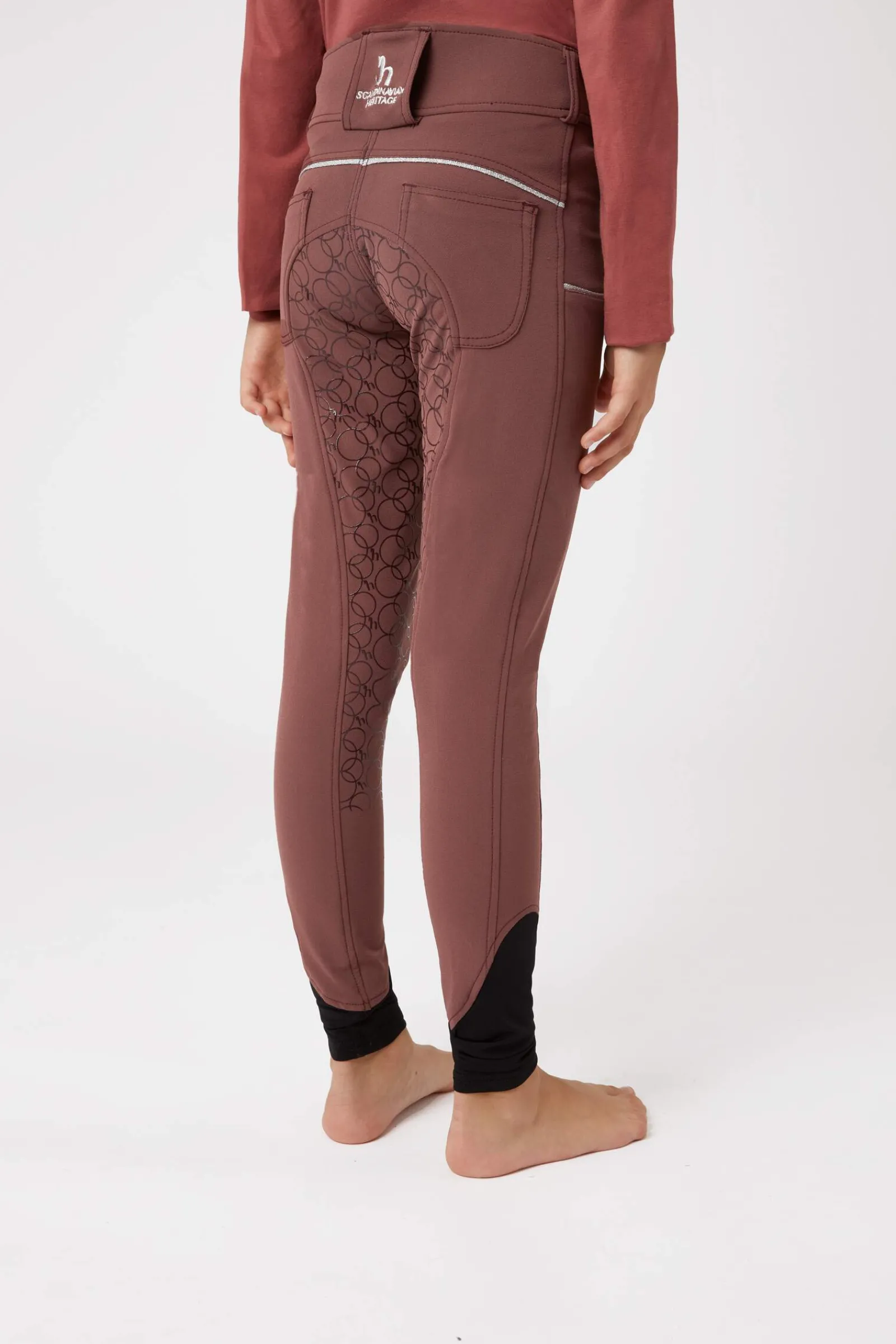 Outlet Leighton Teens Silicone Full Grip Breeches with Phone Pocket Kids Jodhpurs & Breeches