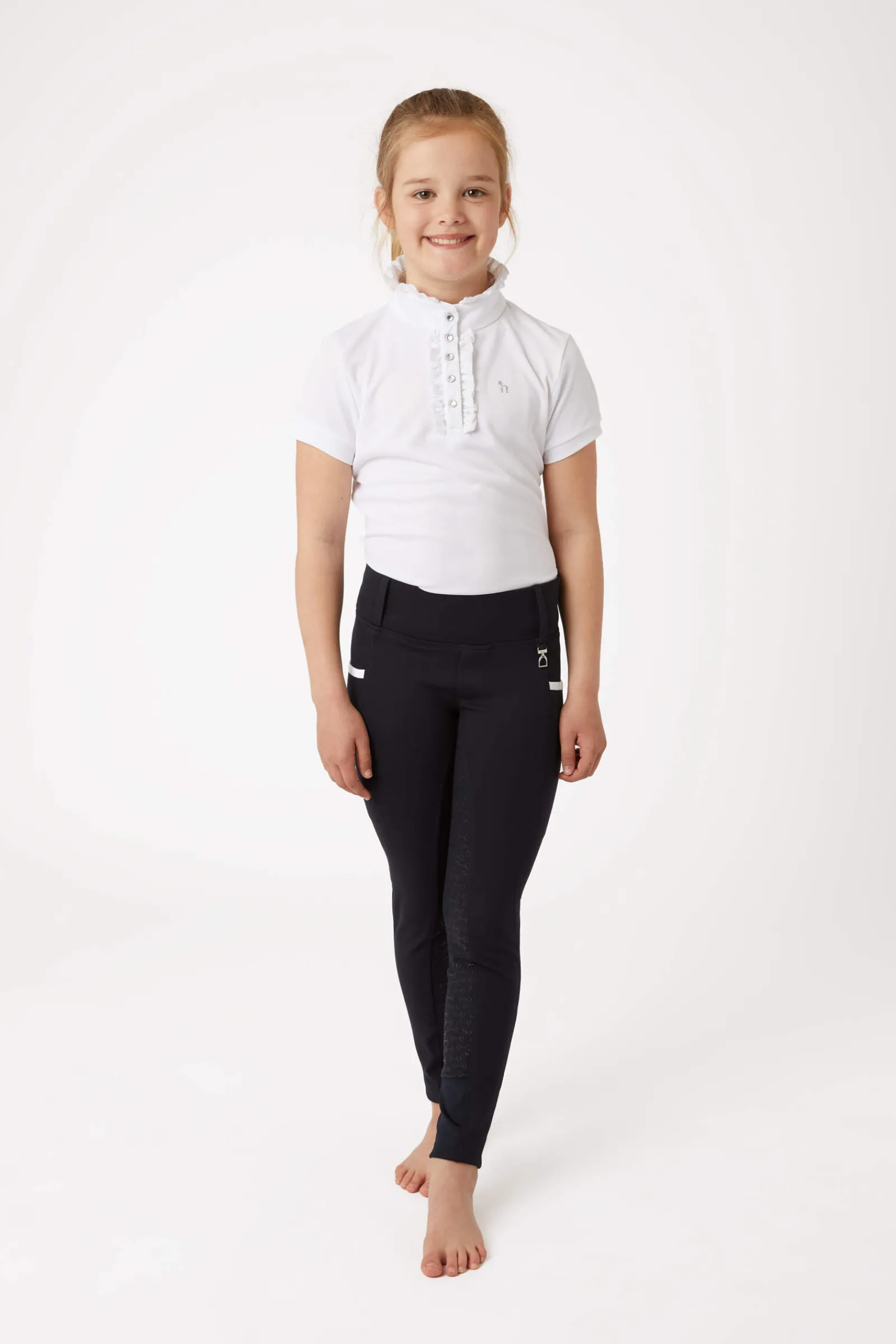 Fashion Lucinda Kids High Waist Silicone Full Seat Tights Kids Riding Tights
