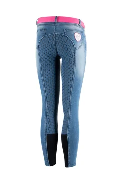 Best Poppy Kids Denim Silicone Full Seat Breeches Kids Jodhpurs & Breeches