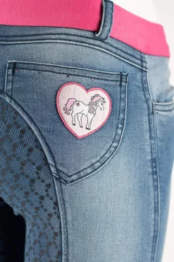 Best Poppy Kids Denim Silicone Full Seat Breeches Kids Jodhpurs & Breeches