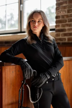 Online PU Leather Fleece-Lined Riding Gloves Riding Gloves For Winter