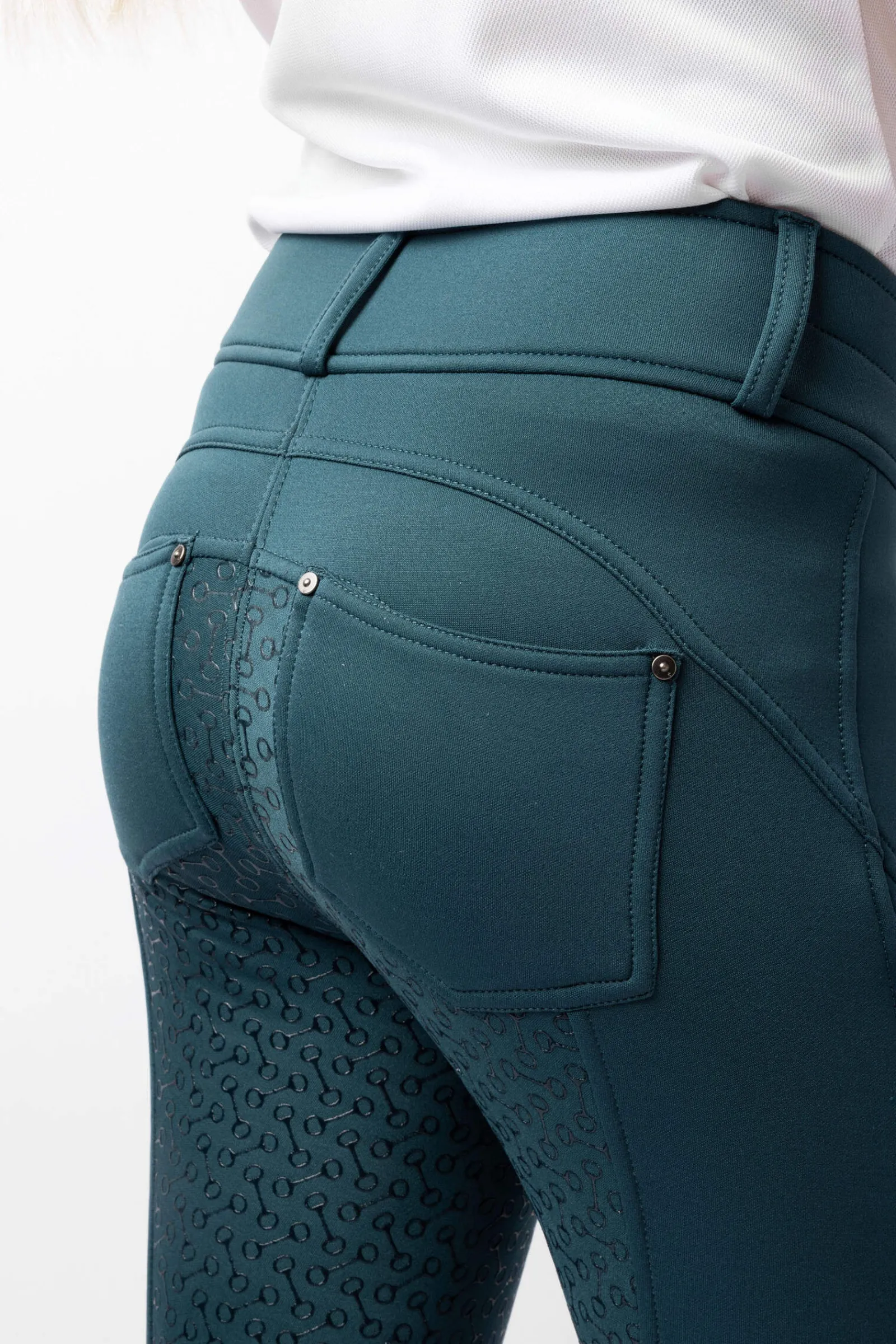 Clearance Rhea Kids´ Thermo Fullgrip Breeches with Hip Pockets Kids Jodhpurs & Breeches