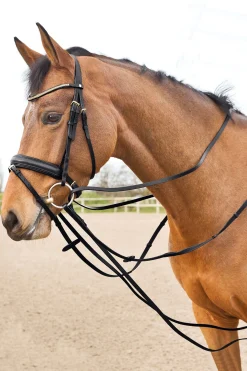 Hot Sparta Leather Draw Reins Auxiliary Reins & Lunging Aids|Auxiliary Reins & Lunging Aids