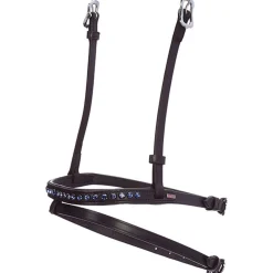 Hot Combined noseband, 1 row crystals Bridles & Nosebands