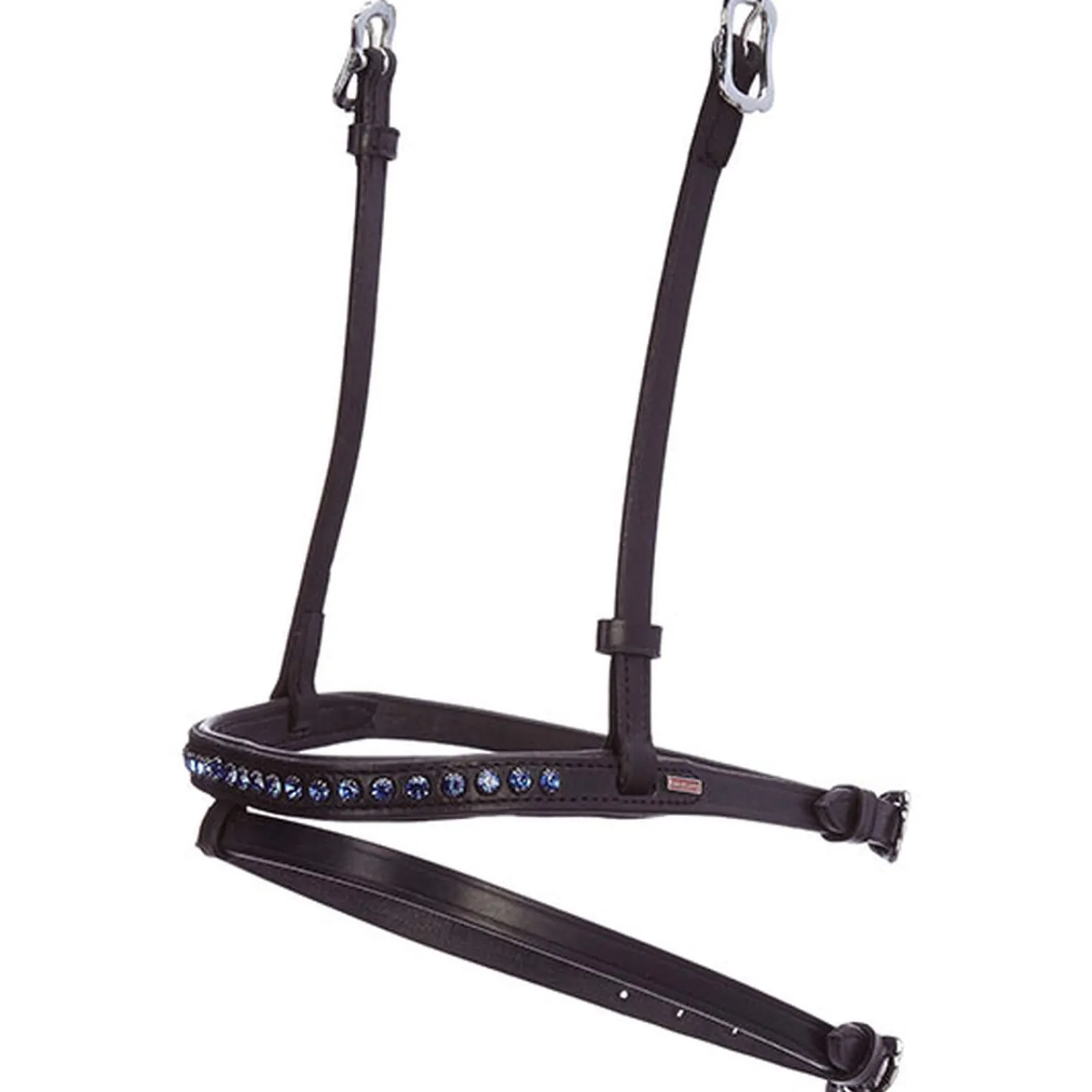 Hot Combined noseband, 1 row crystals Bridles & Nosebands