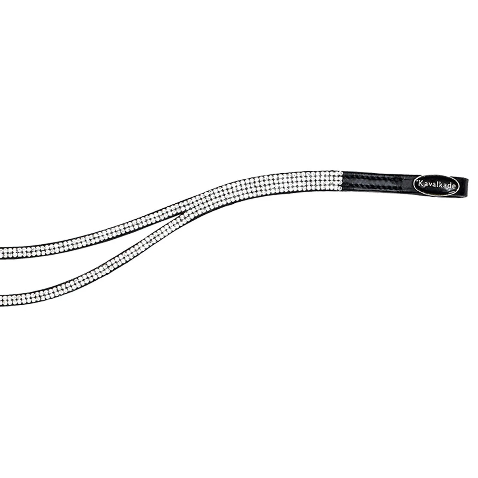 Online Browband Duo Slim, two split arches w/ grey rhinestones Browbands