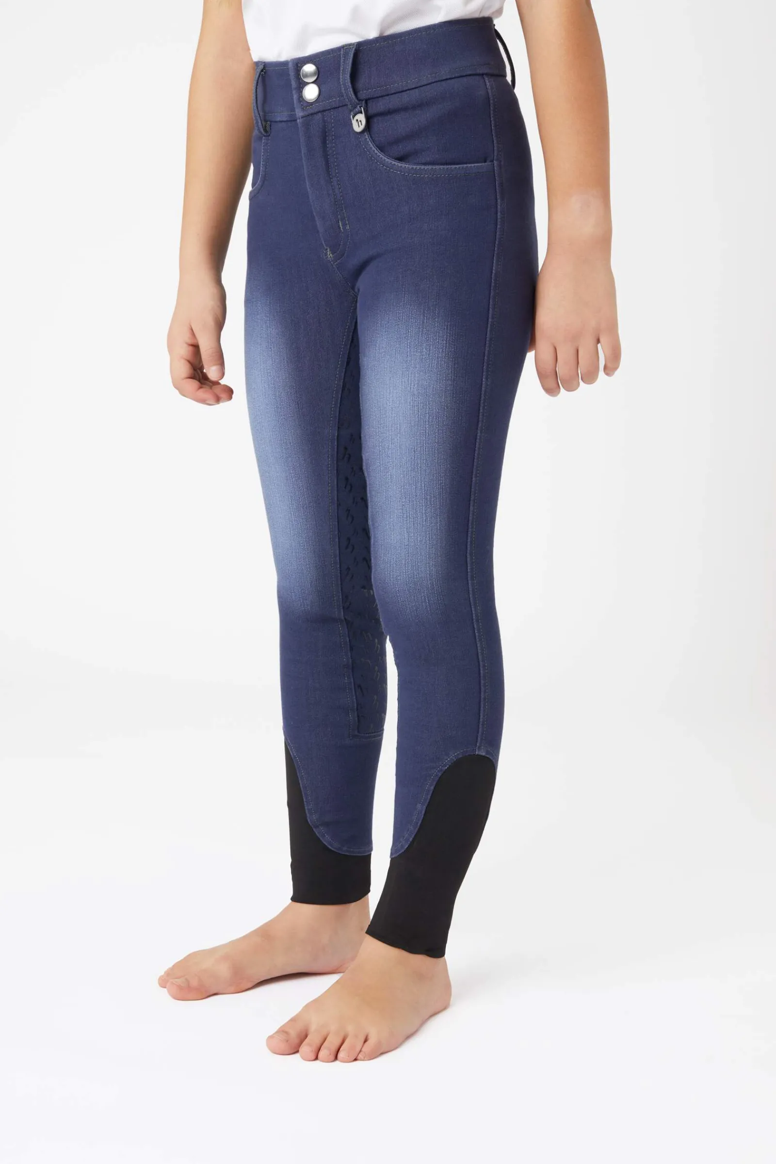 New Kids Full Grip Denim Breeches Kids Jodhpurs & Breeches