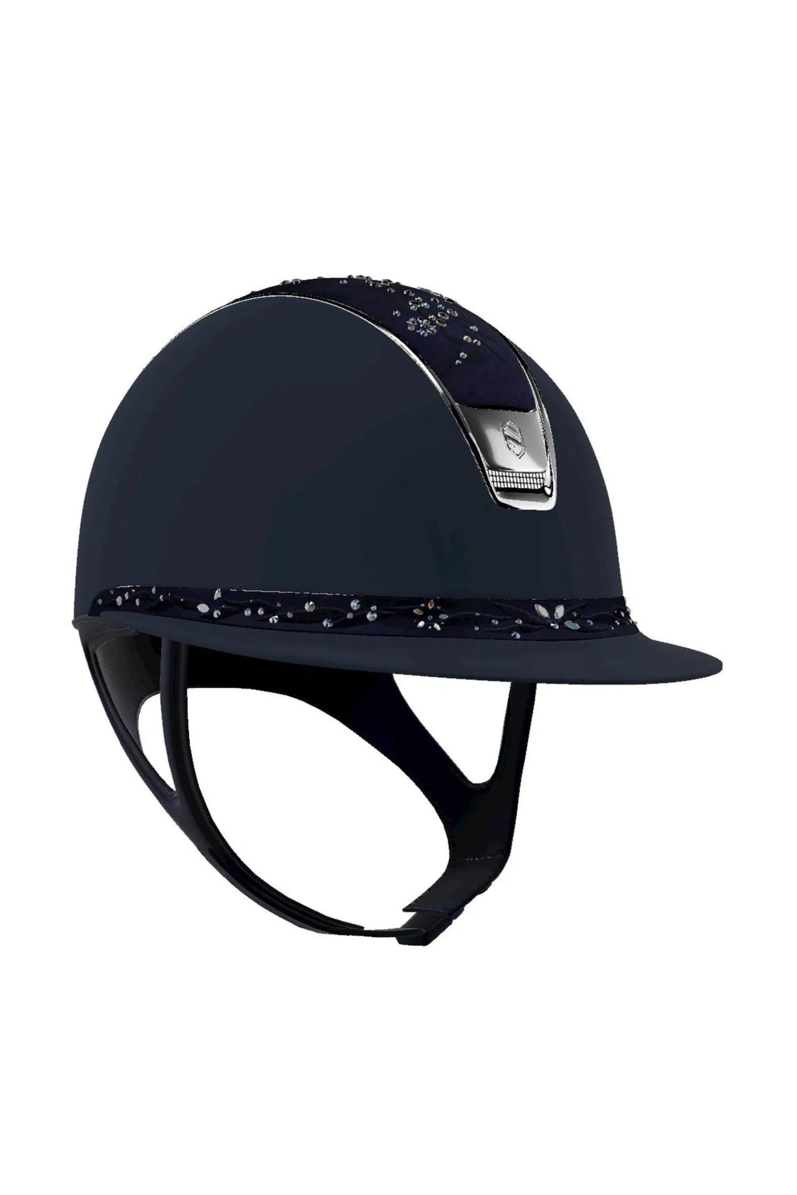 Online Miss Shield Shadowmatt with Flower Swarowaki jewellery, chrom 2.0 Riding Hats & Helmets