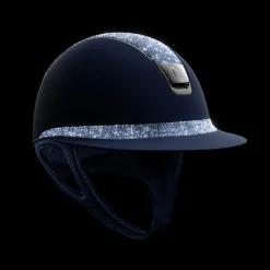 Online Miss Shield Shadowmatt Crystals Helmet, black chrome visor (without Liner) Riding Hats & Helmets