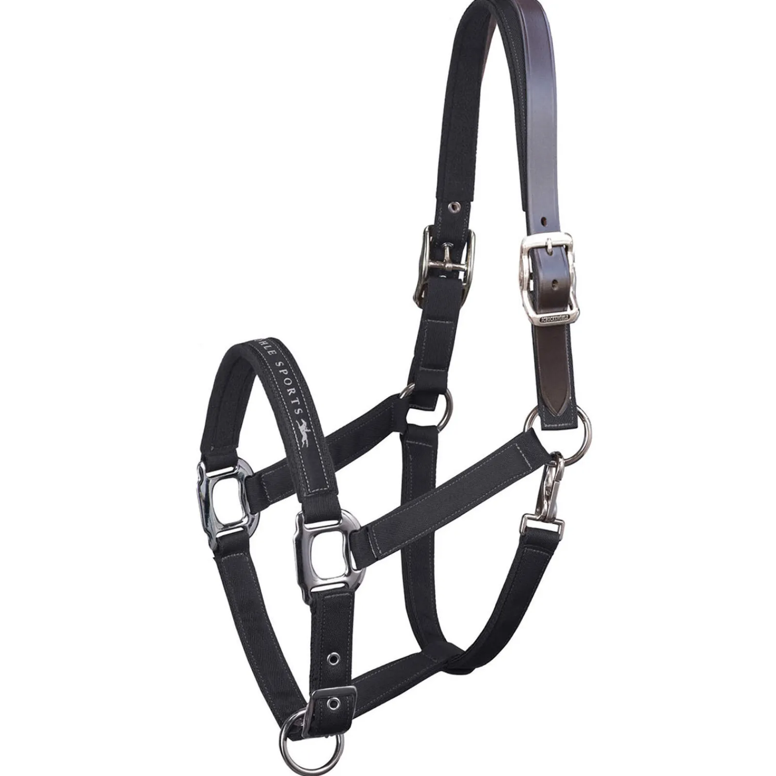 New Schockemöhle Sports Memphis Breakaway, Nylon Halter + Leather strap Leather Headcollars