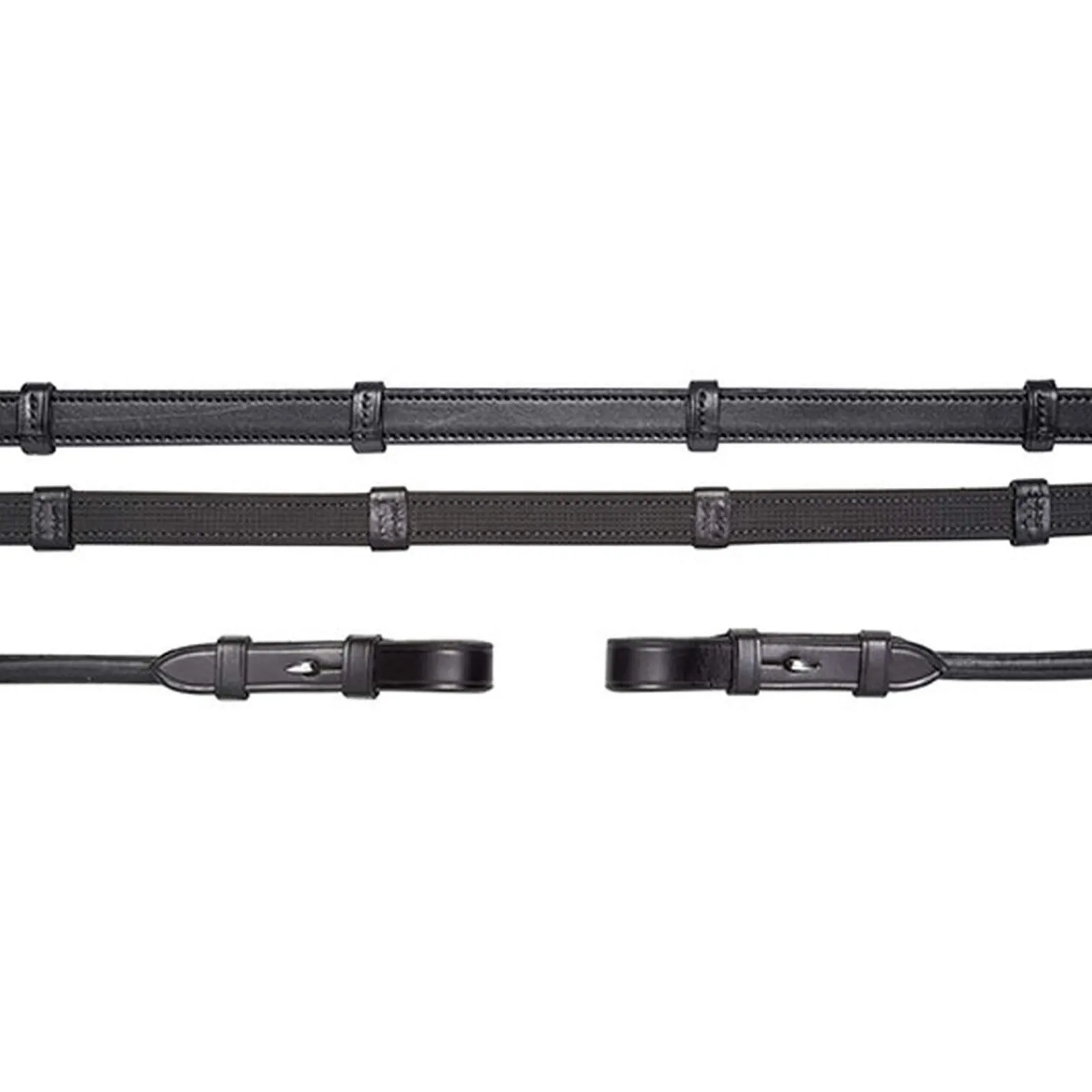 Clearance Schockemöhle Sports Reins,round,leather/rubber, Bridle reins round stiched Reins