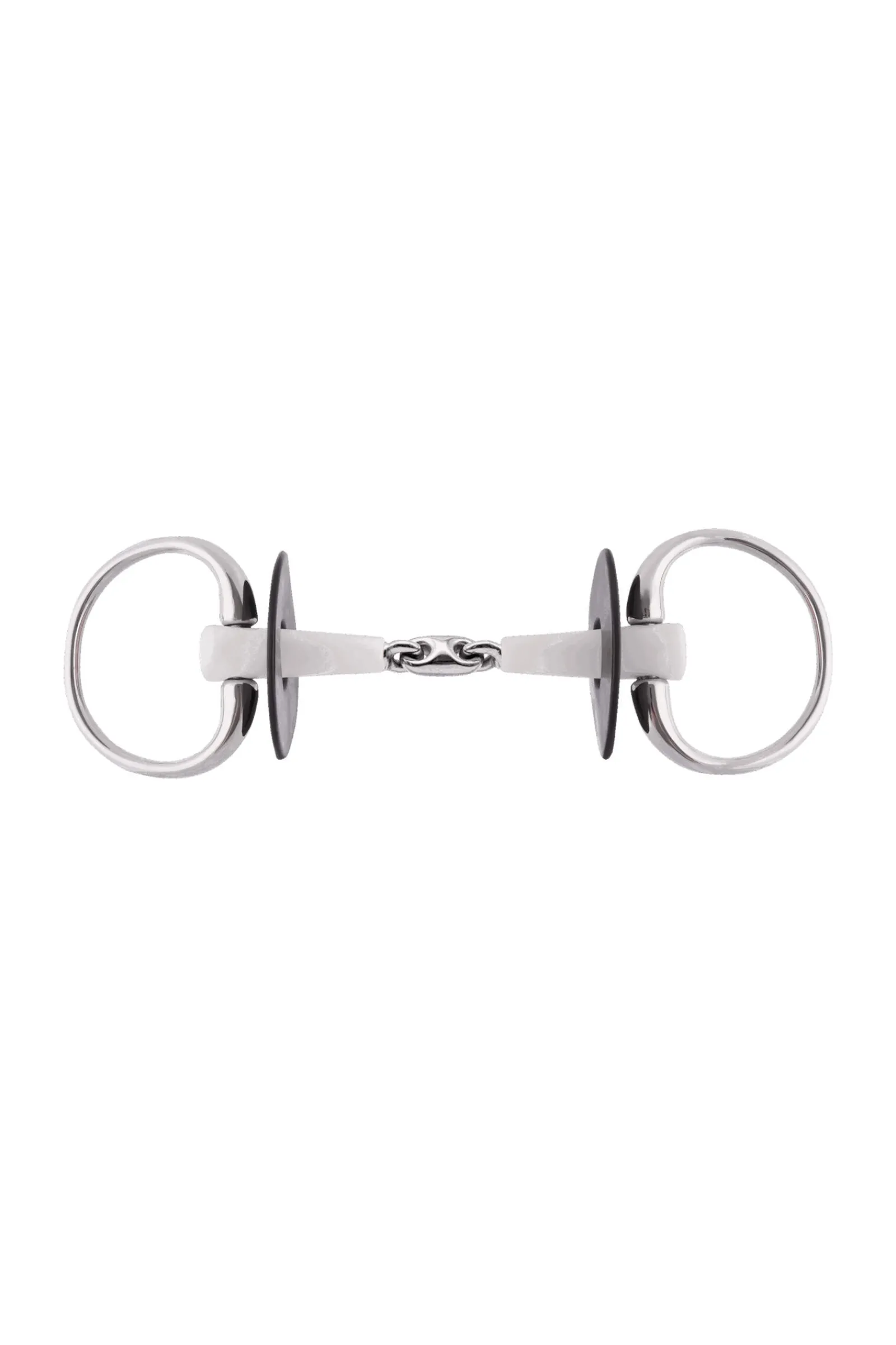Clearance Nathe Eggbutt Bit 18mm Double Jointed (70mm ring) Eggbutt Snaffles Bits