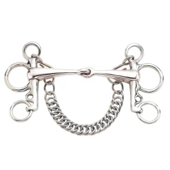 Fashion Pelham, single jointed stainless steel 16mm Pelham Bits