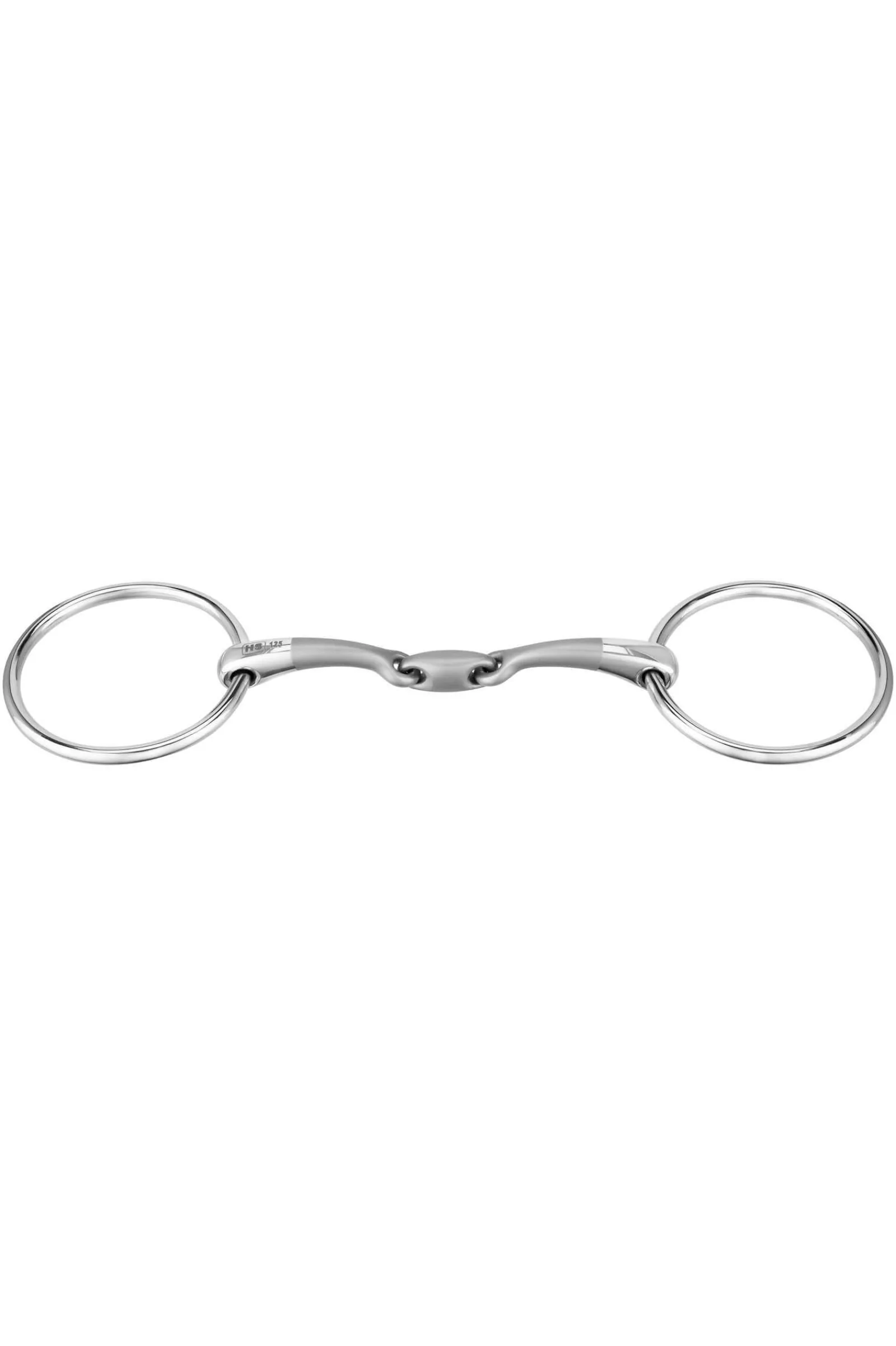 Hot Satinox Double Jointed Loose Ring Snaffle, 12mm Loose Ring Snaffles