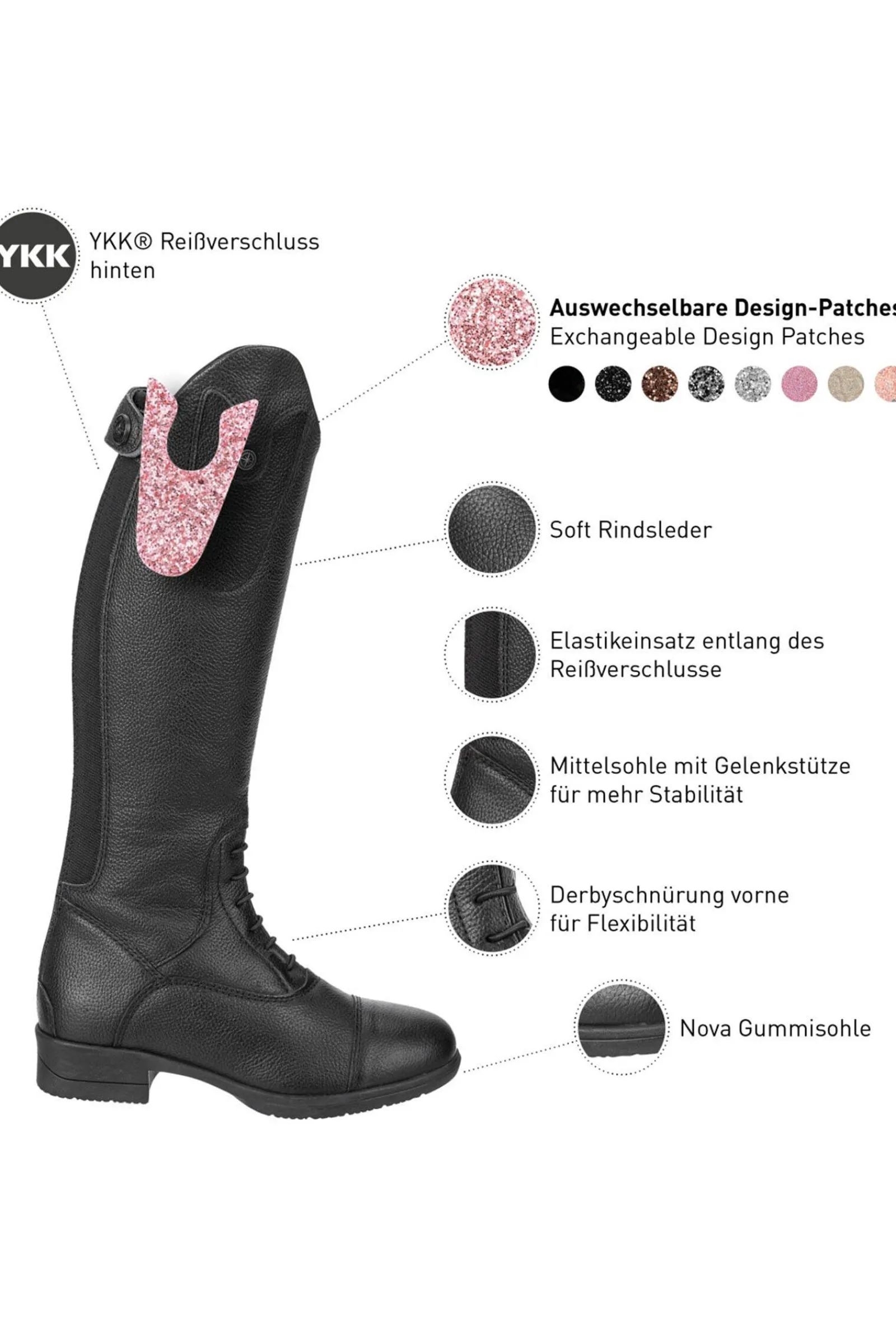Clearance Suedwind Footwear Nova Kids Convertible Patches Kids Kids Riding Boots|Kids' Riding Boots