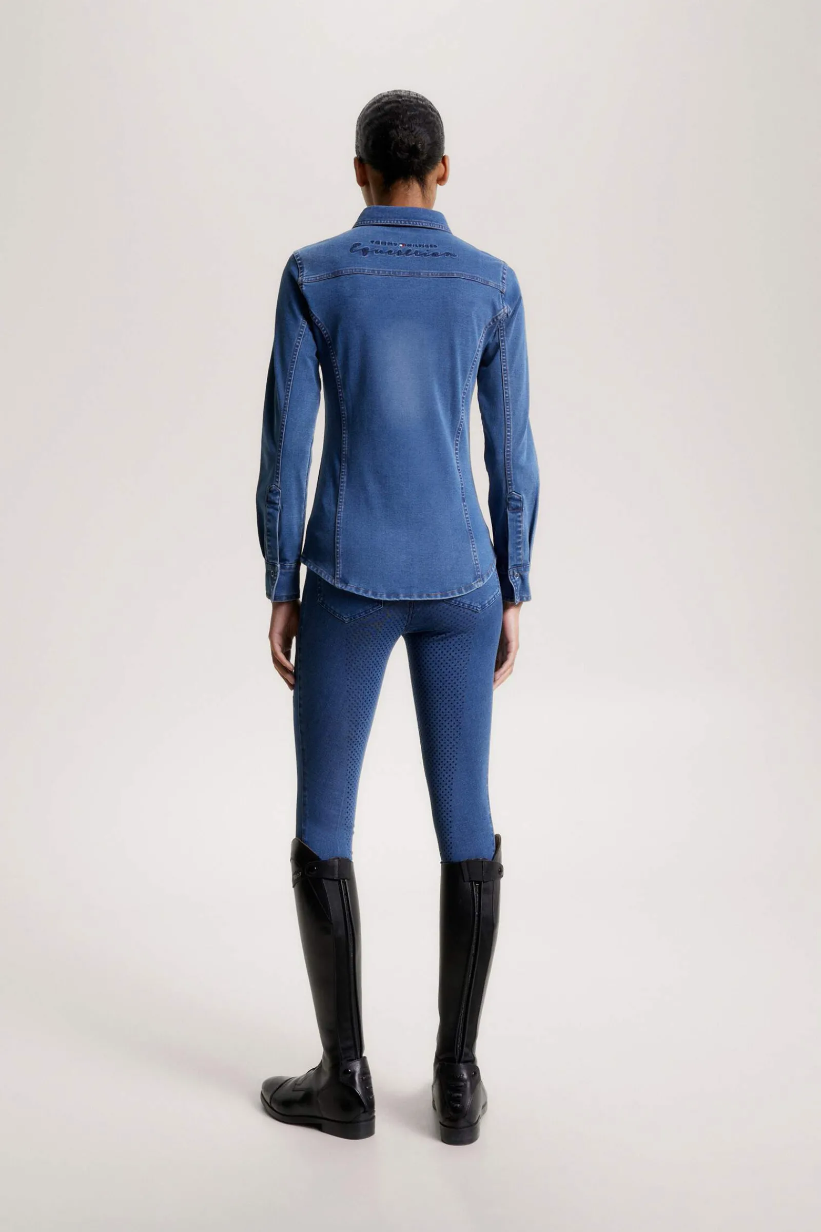 Outlet Tommy Hilfiger Equestrian Woodside Stretch Denim shirt Women Tops & T-shirts