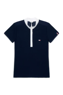 Hot Tommy Hilfiger Equestrian Chelsea Cooling Short Sleeve Logo Show Shirt Women Show Clothing|Tops & T-shirts