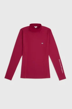 Fashion Tommy Hilfiger Equestrian High Neck Women´s Long Sleeve Baselayer Shirt Women Tops & T-shirts