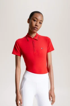Online Tommy Hilfiger Equestrian Harlem Short Sleeve Logo Polo Shirt Women Tops & T-shirts