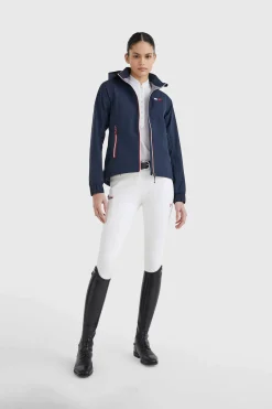 New Tommy Hilfiger Equestrian Unicolor Women Women Rain Clothing|Coats & Jackets