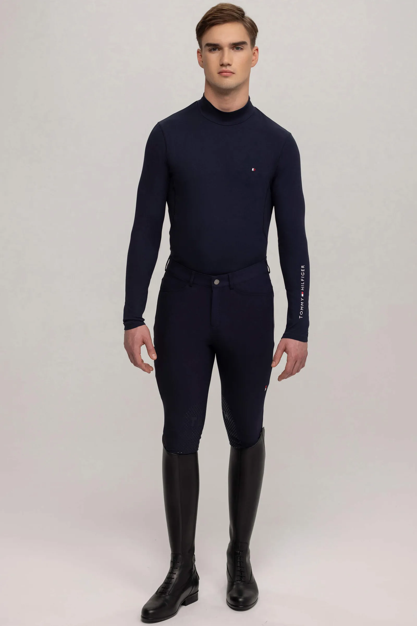 Hot Tommy Hilfiger Equestrian Phoenix Men´s High Neck Longsleeved Shirt Riding Shirts