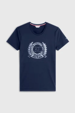 Online Tommy Hilfiger Equestrian Crest Rhinestone Performance Women Women Tops & T-shirts