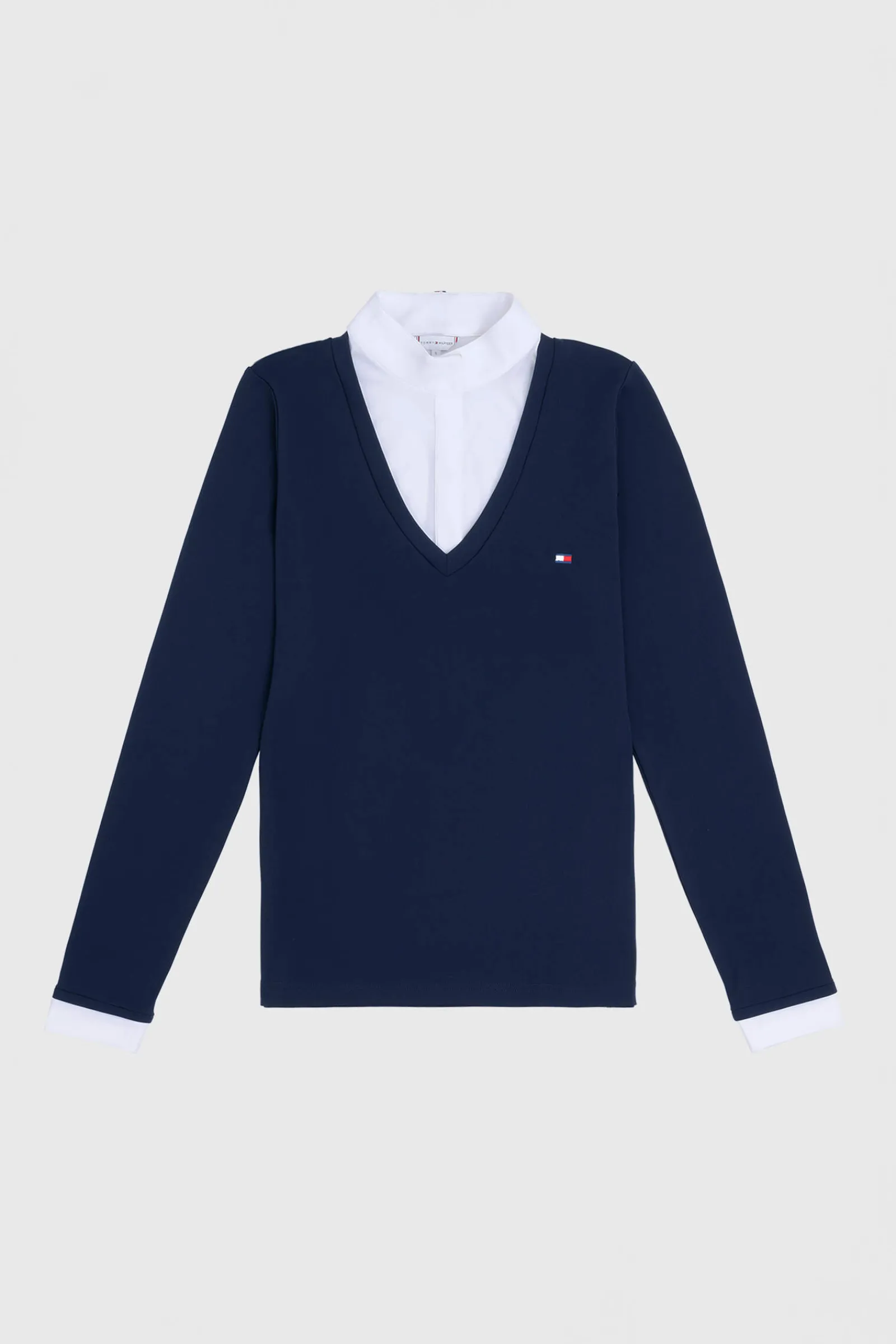Hot Tommy Hilfiger Equestrian Montana Women´s 2-in-1 Show Shirt Women Show Clothing|Tops & T-shirts