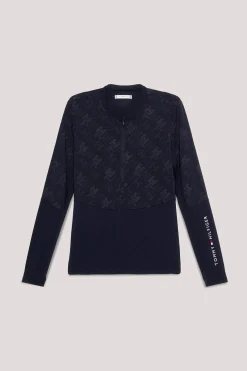 Hot Tommy Hilfiger Equestrian Cologne Reflective Long Sleeve 1/4 Zip Training Top Women Tops & T-shirts